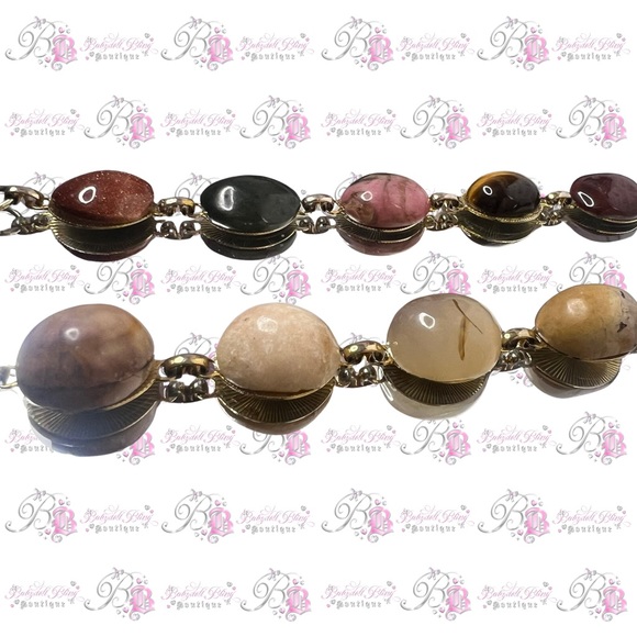 1940s scarab bracelet EGYPTIAN STYLE real gem stone healing crystals πβοΈ - Picture 10 of 12